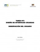 DISEÑO DE INTERFACES USUARIAS OBSERVACIÓN DEL USUARIO