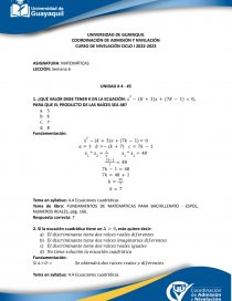 FUNDAMENTOS DE MATEMÁTICAS PARA BACHILLERATO - ESPOL,. Página 1