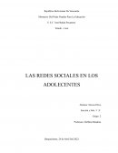LAS REDES SOCIALES EN LOS ADOLECENTES