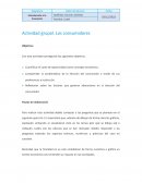 Actividad grupal. Los consumidores