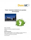 Informe economia. “Soler” empresa instaladora de paneles termosolares