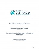 Antecedentes históricos: la psicología de la educación