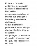 AMBIENTE SANO Y EQUILIBRADO: UN DERECHO