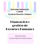 Planeación y gestión de Recursos Humanos