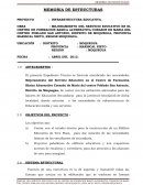 INFRAESTRUCTURA EDUCATIVA. OBRA : MEJORAMIENTO DEL SERVICIO EDUCATIV