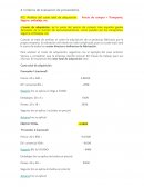 Criterios de evaluación de proveedores