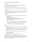 INTRODUCCIÓN, MÉTODOS Y TEORÍAS
