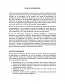 PLAN DE INTERVENCIÓN