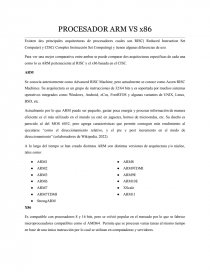 ARM VS X86. Página 1