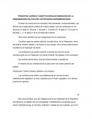 PRINCIPIOS JURÍDICO CONSTITUCIONALES EMANADOS DE LA ORGANIZACIÓN POLÍTICA DE LOS ESTADOS UNIDOSMEXICANOS