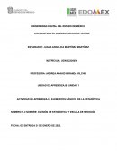 Actividad de aprendizaje: Elementos básicos de la estadística