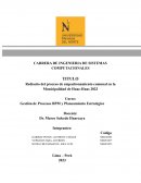 Informe de rediseño de proceso de empadronamiento de la municipalidad de Huac-huas