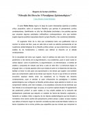 Reporte de lectura del libro “Filosofía Del Derecho Y Paradigmas Epistemológicos"