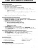 HISTORIA, PROCESO E INFORME EN EVALUACIÓN PSICOLÓGICA