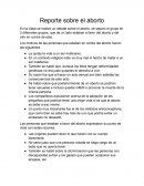 Reporte sobre el aborto