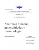 Anatomía humana, generalidades y terminología