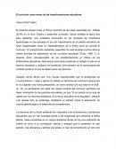 El currículo como motor de las transformaciones educativas