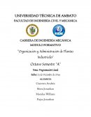 Organización y Administración de Plantas Industriales