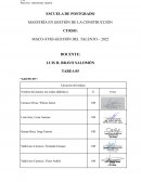 MAESTRÍA EN GESTIÓN DE LA CONSTRUCCIÓN