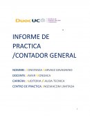 ANTECEDENTES GENERALES DE LA PRACTICA Carrera estudiada: Contador General