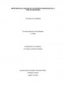 IMPORTANCIA DEL ANALISIS DE LOS ESTADOS FINANCIEROS EN LA TOMA DE DECISIONES