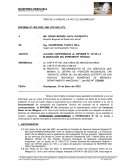 Informe de conformidad a expediente tecnico