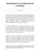 CRECIMIENTO DE LA POBLACIÓN EN EL MUNDO