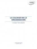 LA CALIDAD EN LA ORGANIZACIÓN
