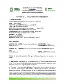 INFORME DE LA EVALUACIÓN PSICOPEDAGÓGICA