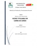 Acides titulable en carne
