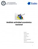 Análisis actividad económica nacional