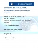 Actividad 2: “La secularización de la sociedad en el siglo XIX”