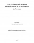 Servicio de transporte de carga a empresas mineras en el Departamento de Apurímac