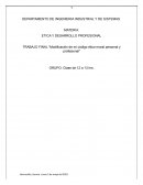 Modificación de mi código ético-moral personal y profesional