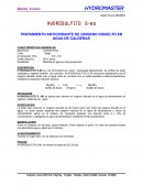 TRATAMIENTO ANTIOXIDANTE DE OXIGENO DISUELTO EN AGUA DE CALDERAS