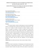 Análisis de los determinantes de la tasa de morosidad de los principales bancos privados del Ecuador, periodo 2016 – 2019