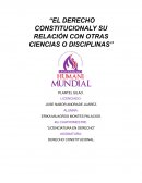 EL DERECHO CONSTITUCIONAL Y SU RELACIÓN CON OTRAS CIENCIAS O DISCIPLINAS