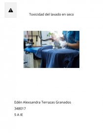 Toxicidad de lavado en seco. Página 1