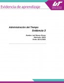 Evidencia Administracion del tiempo 1