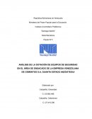 ANÁLISIS DE LA DOTACIÓN DE EQUIPOS DE SEGURIDAD EN EL ÁREA DE ENSACADO DE LA EMPRESA VENEZOLANA DE CEMENTOS S.A, GUANTA ESTADO ANZOÁTEGU
