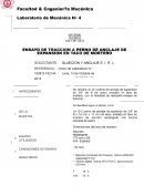 ENSAYO DE TRACCION A PERNO DE ANCLAJE DE EXPANSION EN TACO DE MORTERO