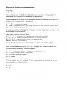 Ejemplo de resolución de ecuación de dos variables