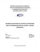 SISTEMA DE ESCRITORIO DE CONTROL DE INVENTARIO PARA LA PANADERÍA SUGAR PAN, GUANTA – ESTADO ANZOATEGUI