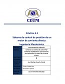 Práctica # 4 Sistema de control de posición de un motor de corriente directa