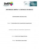 Contextualización del comportamiento organizacional