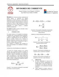 Divisores de corriente - Circuitos Electricos. Página 1