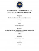 El Papa Francisco y su intervención en la jornada mundial de la juventud en América