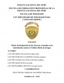 Participación de las Fuerzas Armadas en la interdicción contra el Tráfico Ilícito de drogas