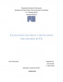 Calizaciones eléctricas y protecciones para motores de CA