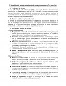 Servicio de mantenimiento de computadoras (Preventiva)